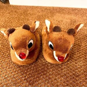 Rudolph The Red Nose Reindeer Slippers Size 13/1